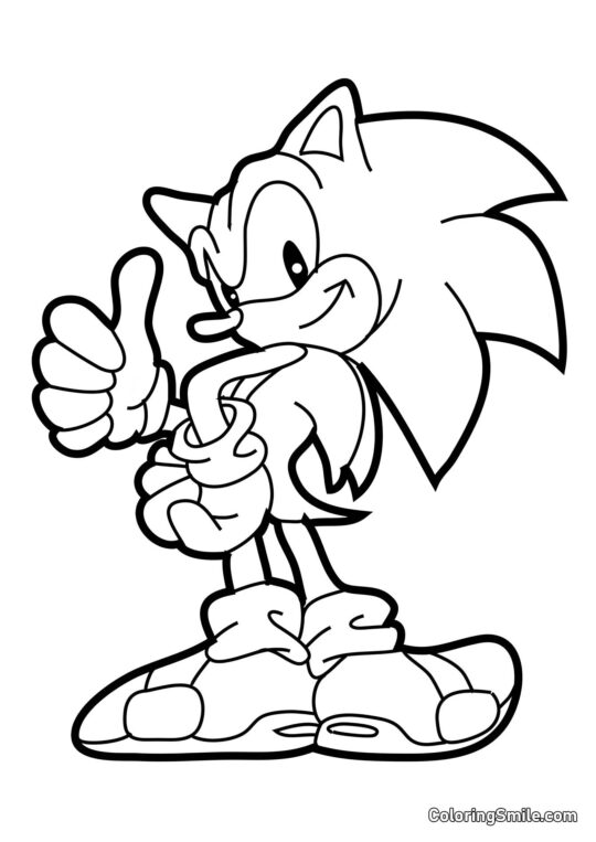 Sonic - Ausmalbild