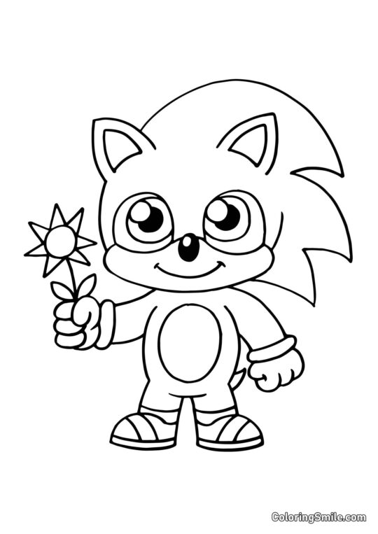 Baby Sonic - Ausmalbild