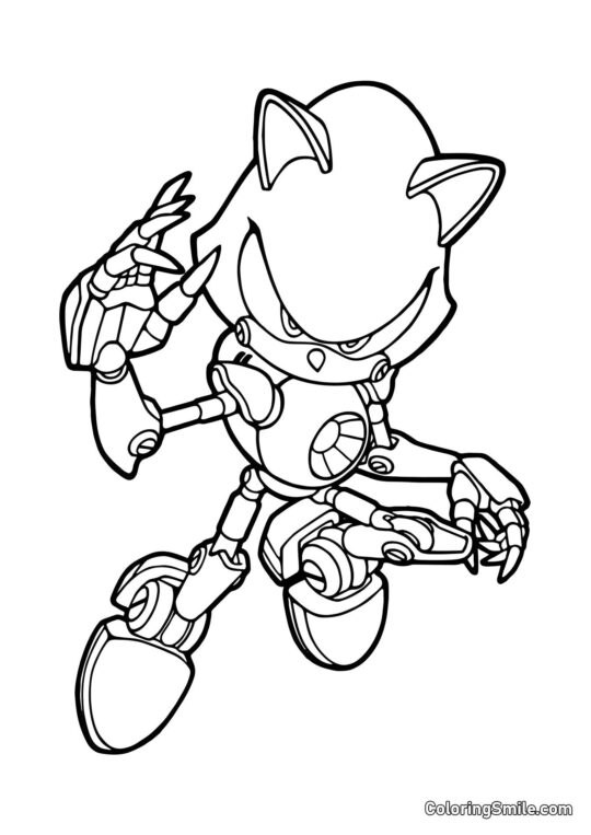Metal Sonic - Ausmalbild