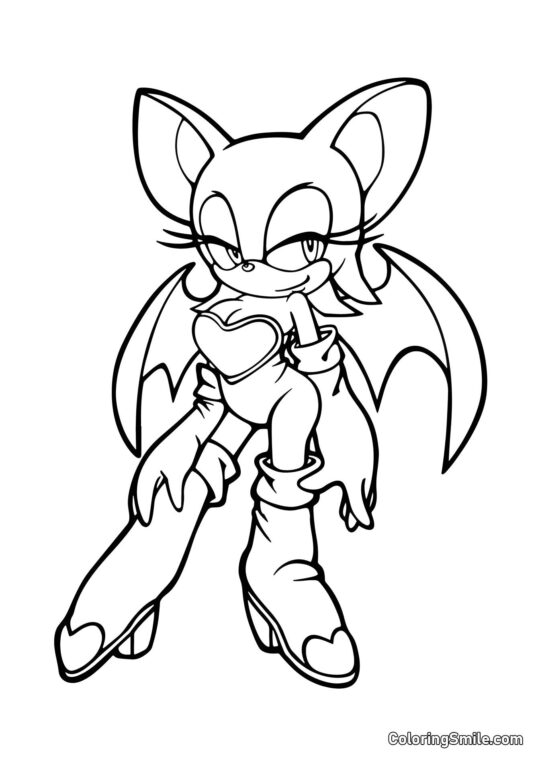 Rouge aus Sonic - Ausmalbild