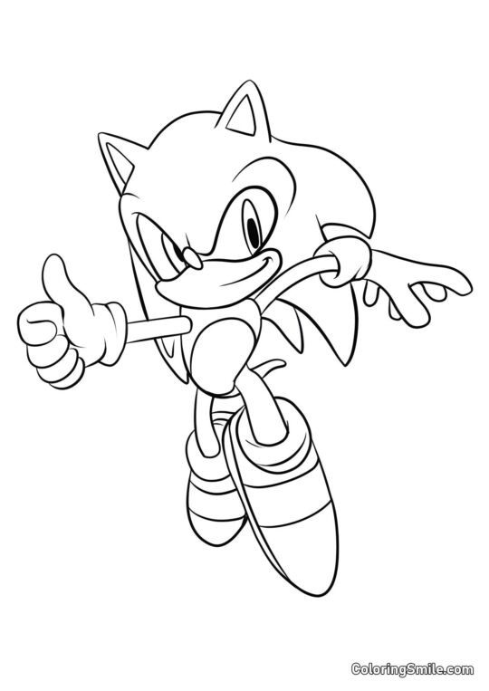 Sonic X - Ausmalbild