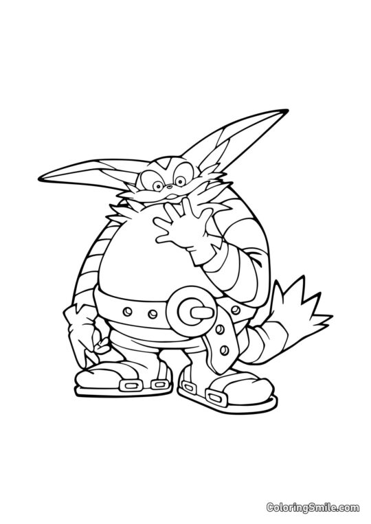 Big der Kater aus Sonic - Ausmalbild