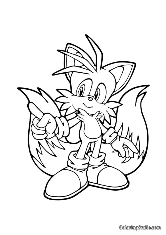 Miles aus Sonic - Ausmalbild