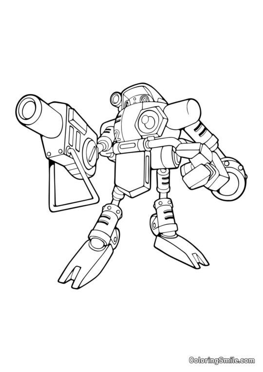 Roboter E-102 Gamma aus Sonic - Ausmalbild