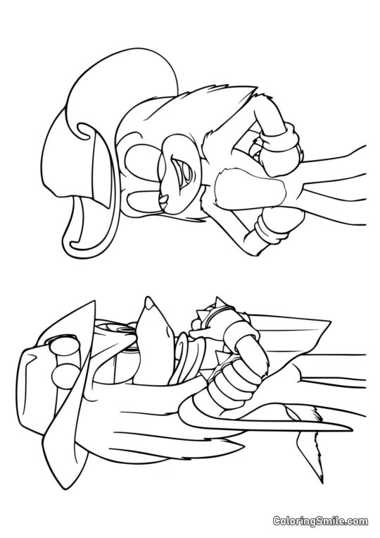 Echidnas aus Sonic - Ausmalbild