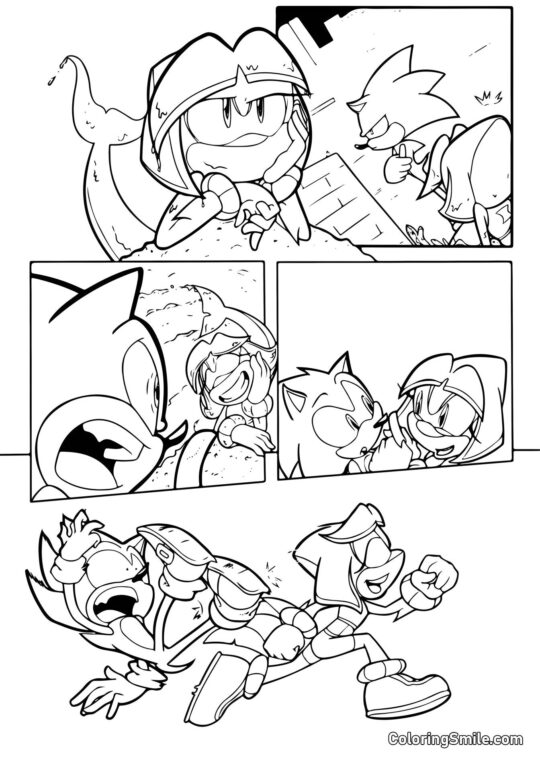 Sonic Comics - Ausmalbild
