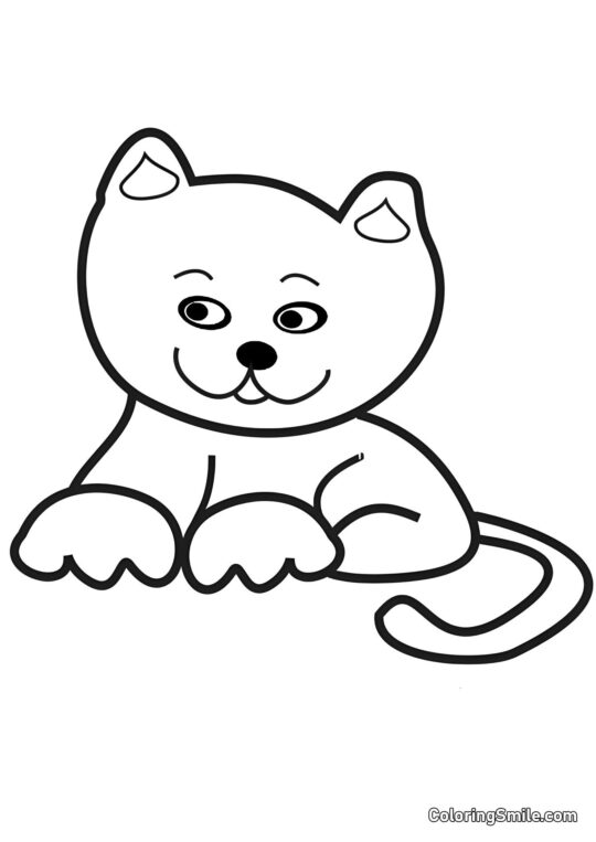 Listige Katze - Ausmalbild