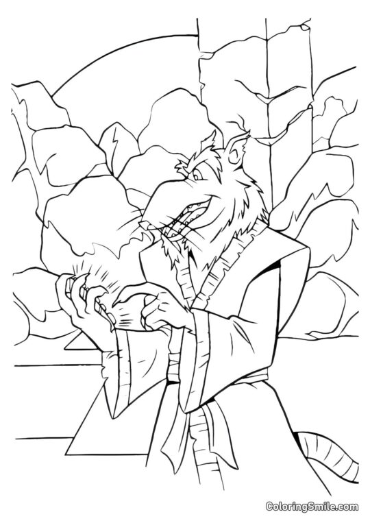 Splinter in den Abwasserkanälen - Ausmalbild