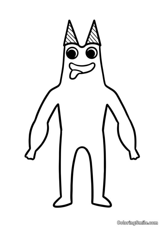 Banban zeigt Zunge - Ausmalbild