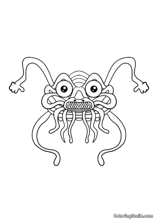 Nudel Ninja aus dem Banban Kindergarten - Ausmalbild