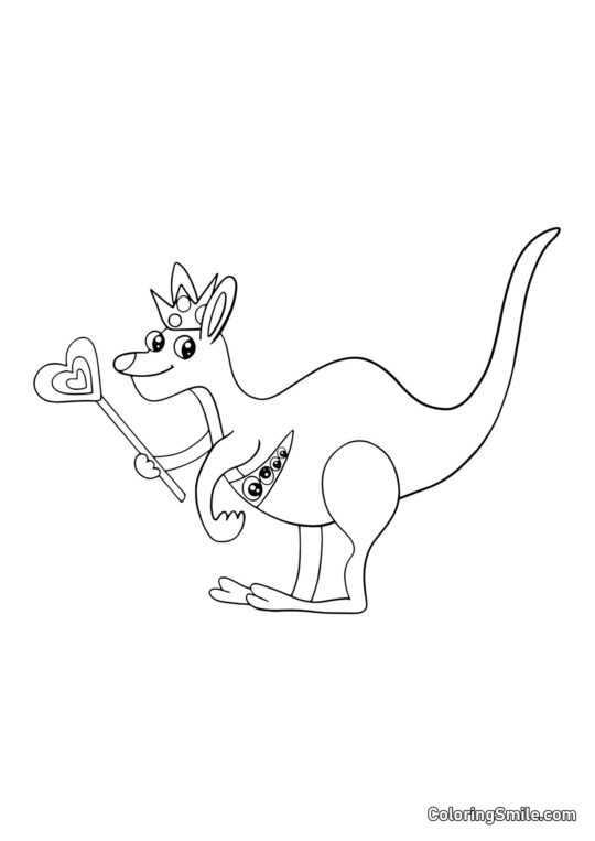 Königin Bouncelia aus dem Banban Kindergarten - Ausmalbild