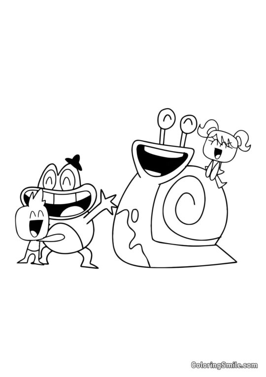 Süße Helden des Banban Kindergartens 2 - Ausmalbild