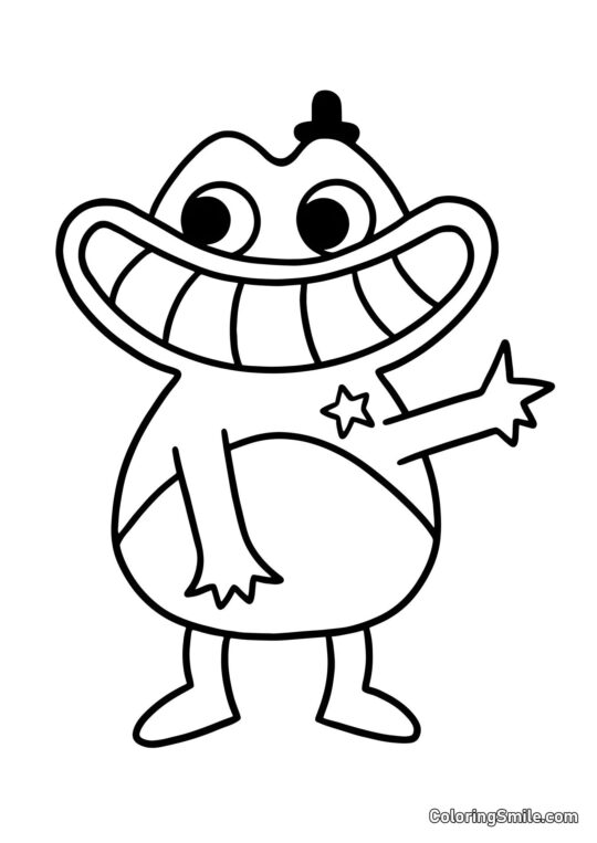 Sheriff Jeff aus dem Banban Kindergarten - Ausmalbild