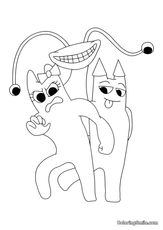 Banban, Banbalina und Schnecke Selene - Ausmalbild