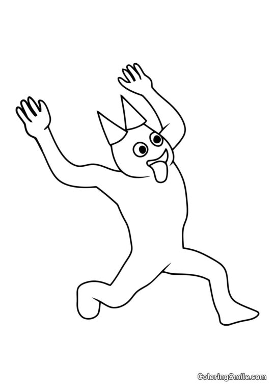 Banban läuft - Ausmalbild