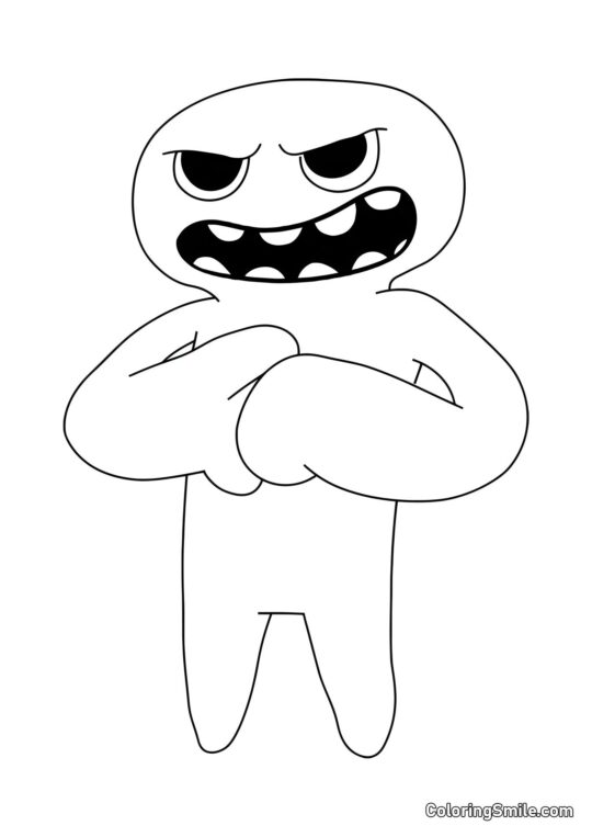 Bösartiger Jumbo Josh - Ausmalbild