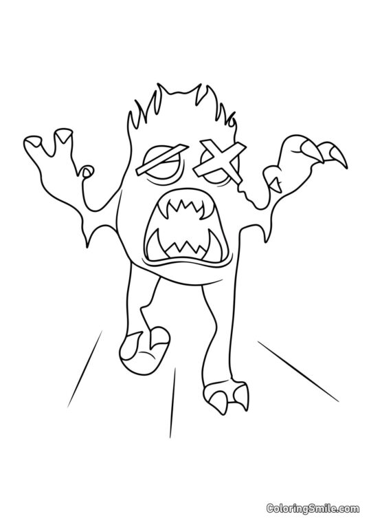 Blinder Jäger Tim - Ausmalbild