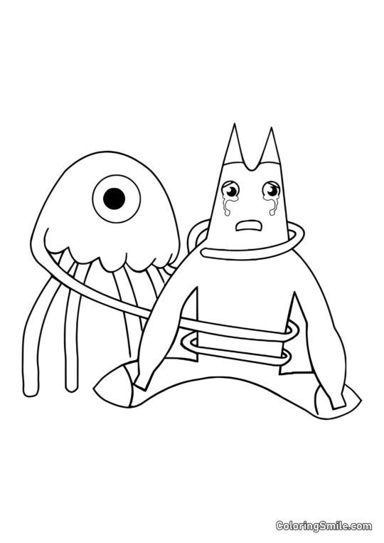 Stinger Flynn und Banban - Ausmalbild