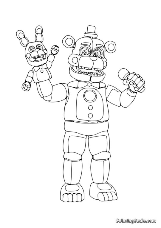 Freddy Fazbear aus FNAF - Ausmalbild