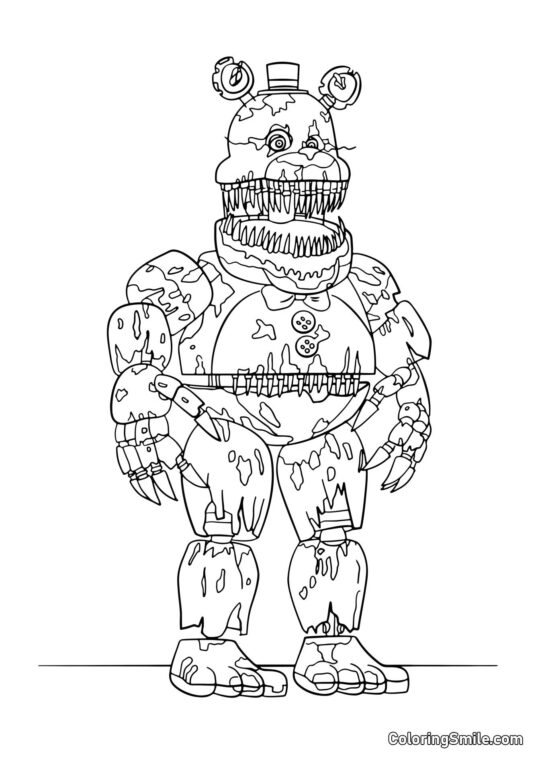 Rostiger Freddy Fazbear - Ausmalbild