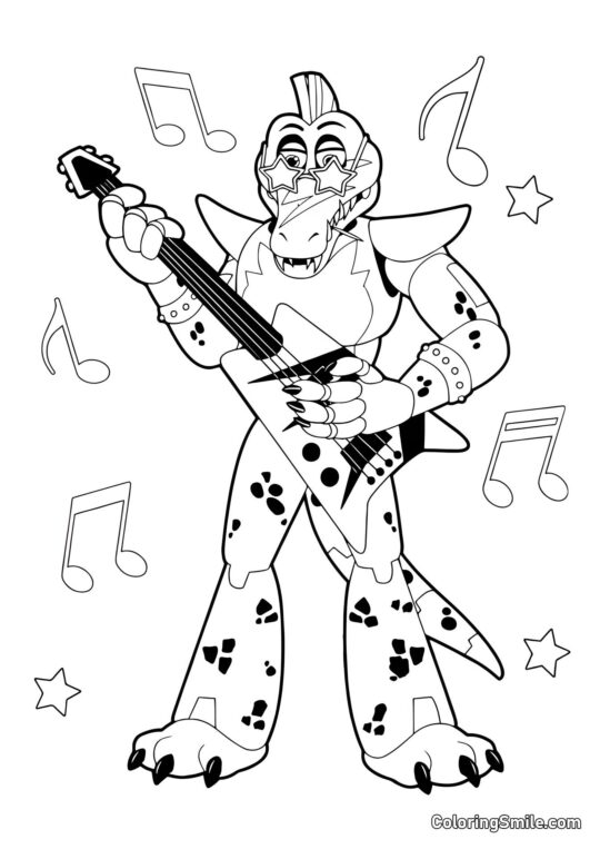 Animatronischer Monty - Ausmalbild