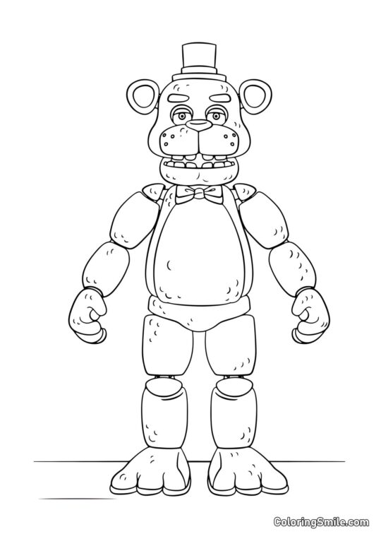 Animatronischer Freddy - Ausmalbild
