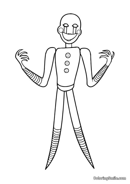 Marionette aus FNAF - Ausmalbild
