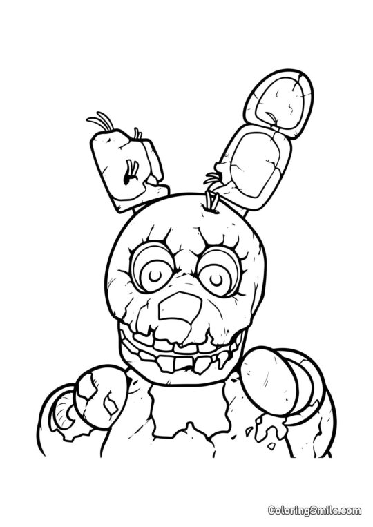 Springtrap aus FNAF - Ausmalbild