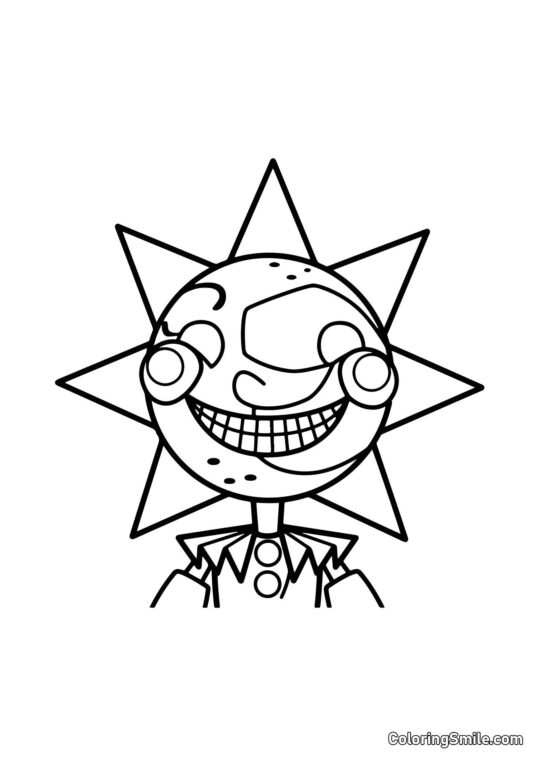 Sundrop aus FNAF - Ausmalbild