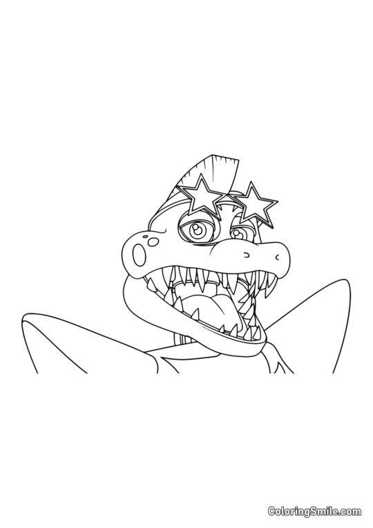 Alligator Montgomery Gator - Ausmalbild