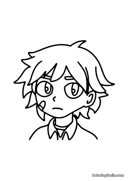 Gregory aus FNAF - Ausmalbild