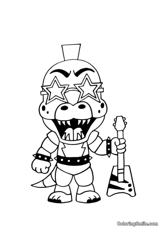 Monty aus FNAF Sicherheitsbruch - Ausmalbild