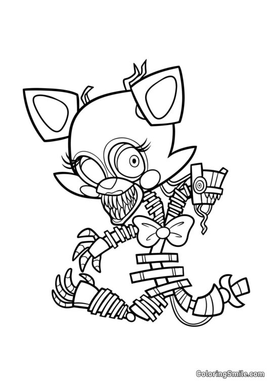 Chibi Mangle aus FNAF - Ausmalbild