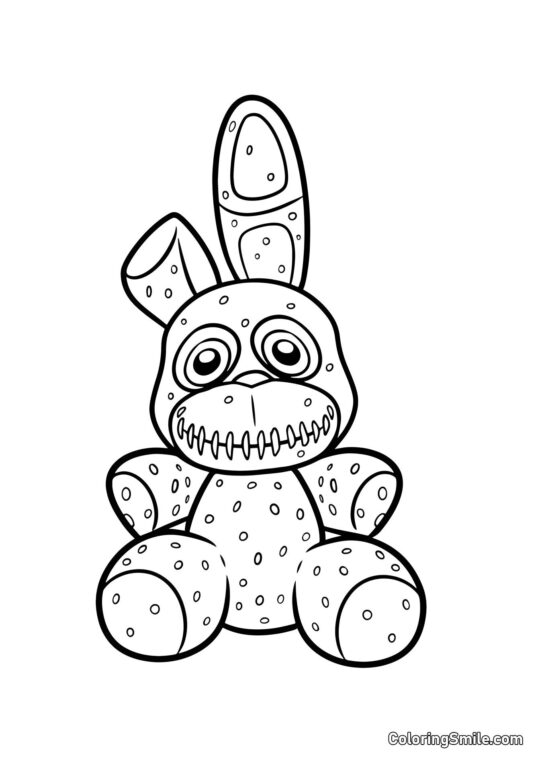 Plushtrap aus FNAF - Ausmalbild