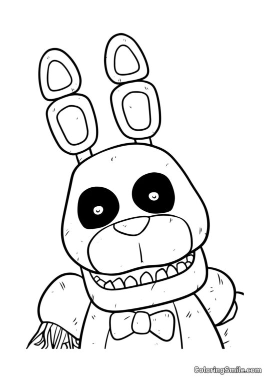 Phantom Bonnie aus FNAF - Ausmalbild