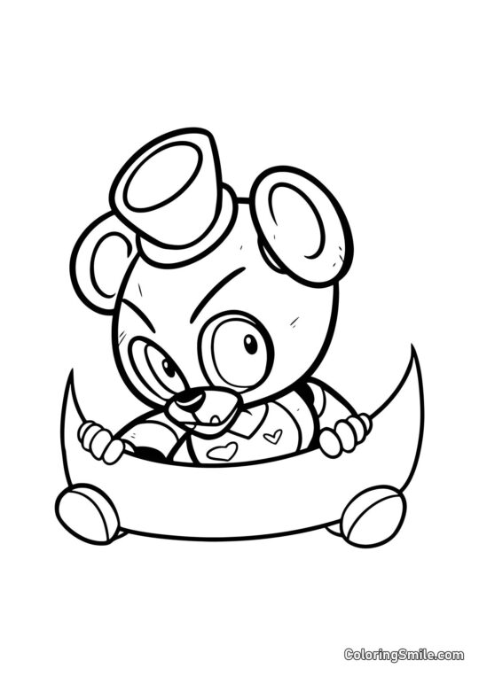 Valentins Freddy Fazbear - Ausmalbild