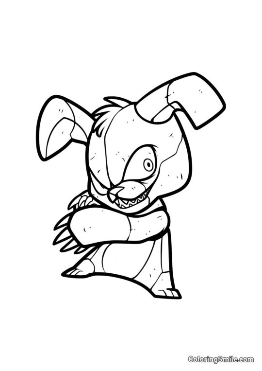 Listiger Bonnie aus FNAF - Ausmalbild