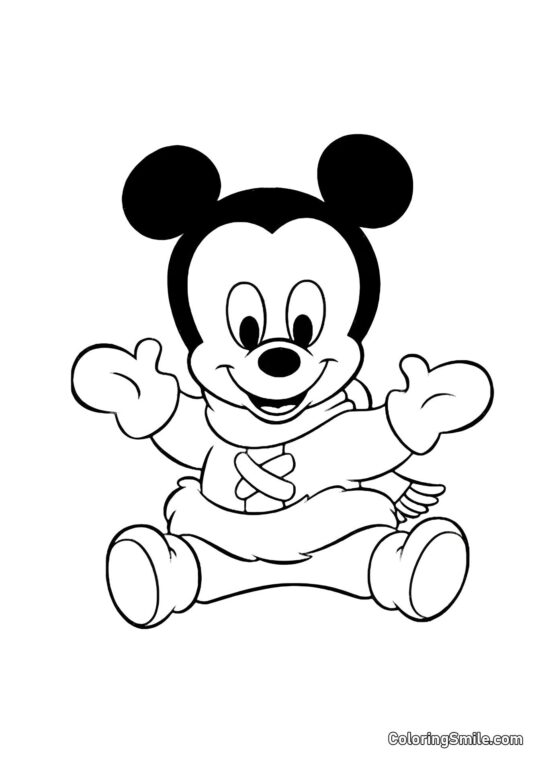 Baby Mickey Maus - Ausmalbild