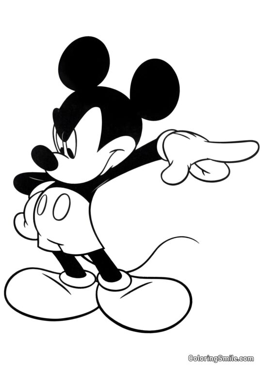 Mickey Maus wurde sehr wütend - Ausmalbild