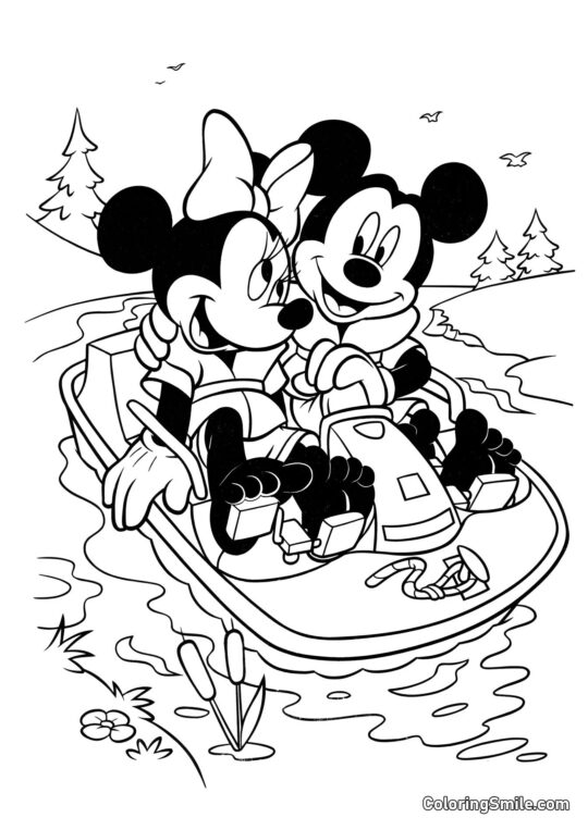 Mickey und Minnie Maus - Ausmalbild