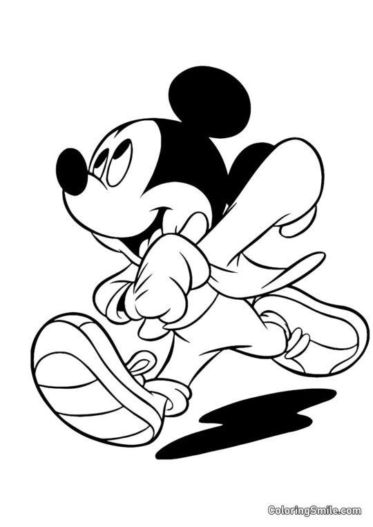 Mickey Maus Verfolgungsjagd - Ausmalbild
