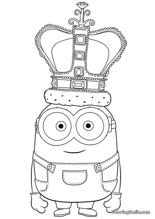 Minion König - Ausmalbild