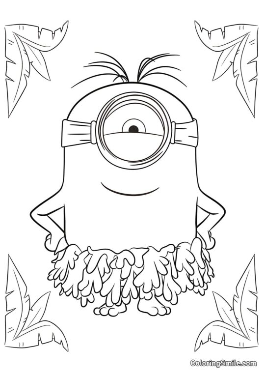Ureinwohner-Minion - Ausmalbild