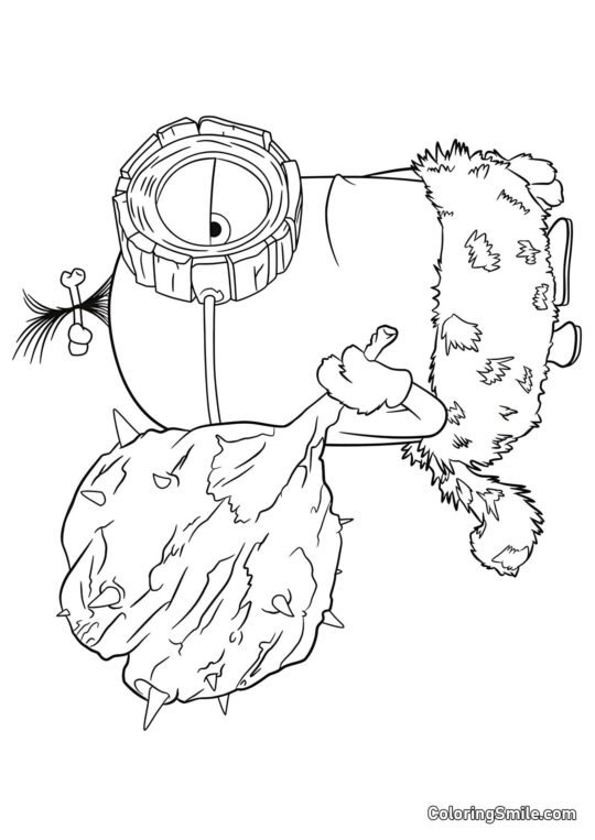 Prähistorischer Minion - Ausmalbild