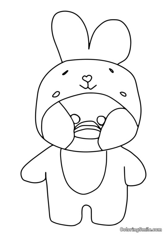 Lalafanfan im Hasen-Kigurumi Lalafanfan im Hasen-Kigurumi - Ausmalbild