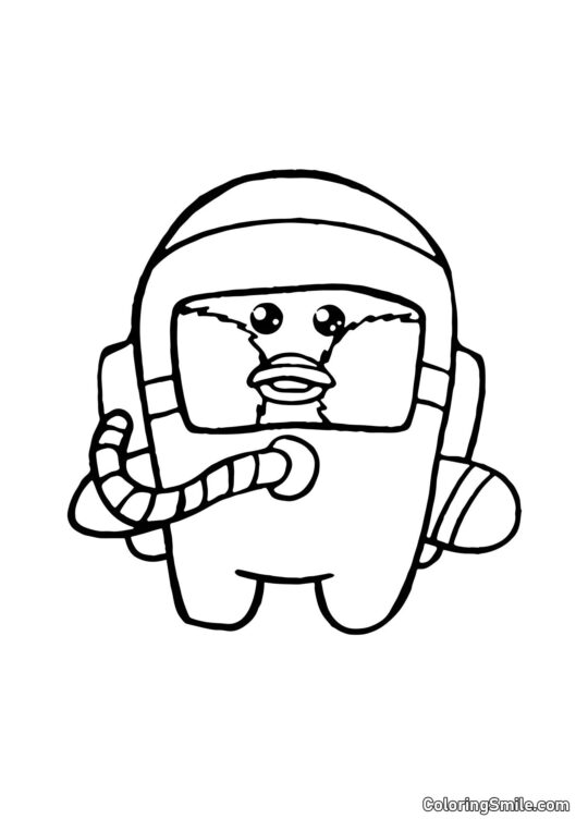 Lalafanfan Astronaut Lalafanfan Astronaut - Ausmalbild