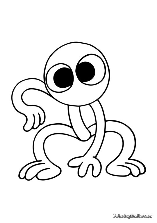 Lila von Rainbow Friends - Ausmalbild