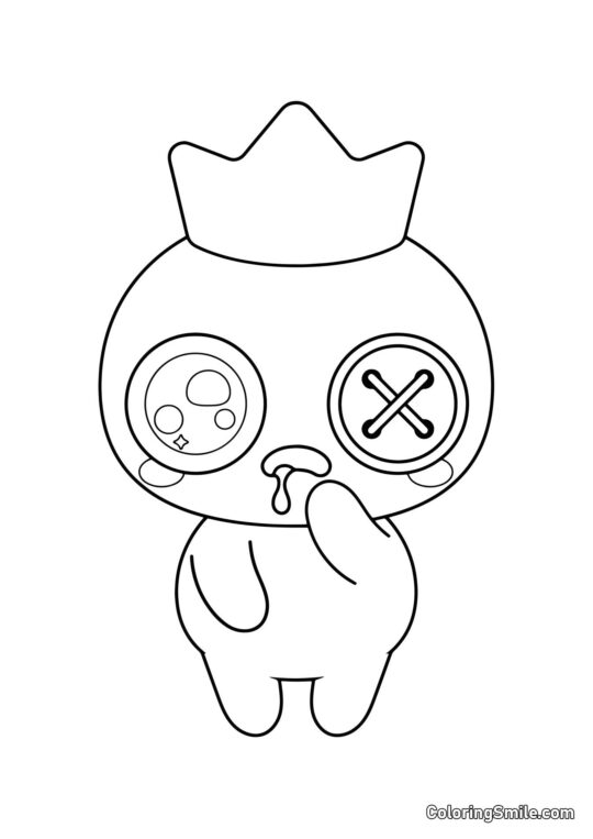 Kawaii Blau von Rainbow Friends - Ausmalbild