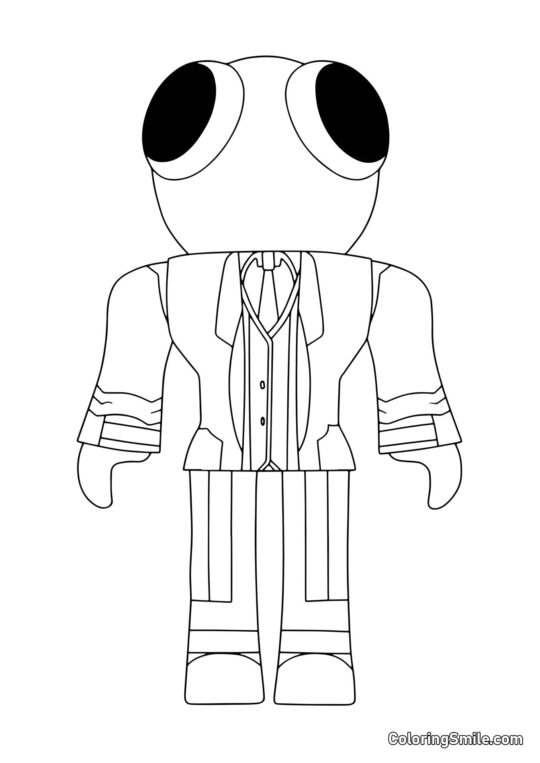 Rot von Rainbow Friends - Ausmalbild