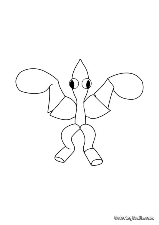 Helles Blau von Rainbow Friends - Ausmalbild